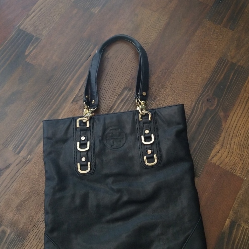 Tory Burch Black Leather Tote